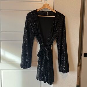 Free People Black Romper